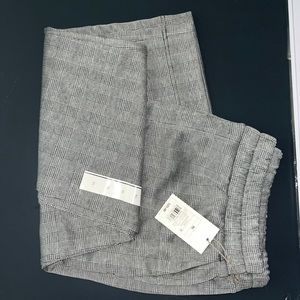 Plaid print business suit pants